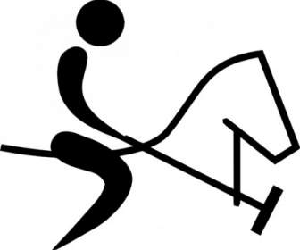 Olympischer Sport-Polo-Piktogramm-ClipArt-Grafik