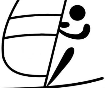 Olympischer Sport Segeln Piktogramm ClipArt