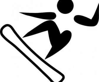 Olahraga Olimpiade Snowboarding Pictogram Clip Art