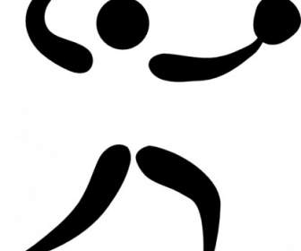 Olympischen Sportarten Softball Piktogramme ClipArts