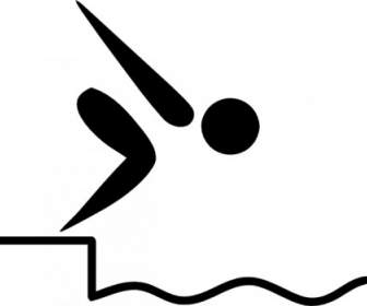 Olympischer Sport Schwimmen Piktogramme ClipArts