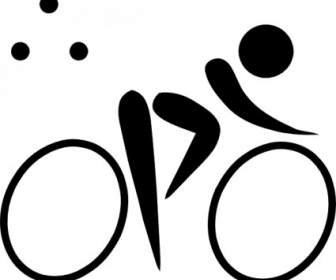 Olympischer Sport-Triathlon-Piktogramm-ClipArt-Grafik