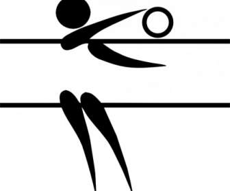 Olympischer Sport Volleyball Indoor Piktogramme ClipArts