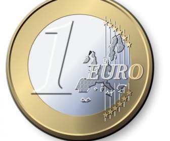 Ein Euro Münze ClipArt