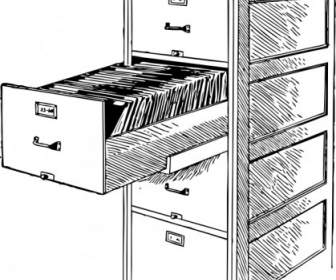 Aprire Il File Cabinet ClipArt