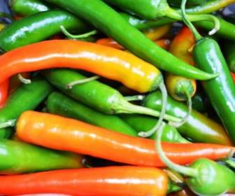 Orange And Green Peppers Chili