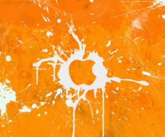 Ordinateurs D'apple Apple Orange Splash Papier Peint