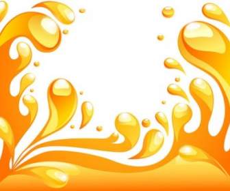 Orange Liquid Background Vector