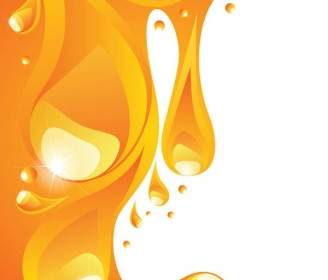 Orange Liquid Background Vector