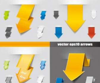 Vector De Flecha De Origami