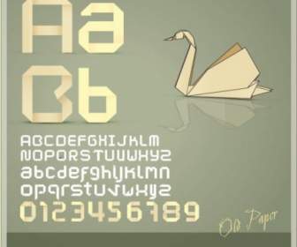 折り紙の創造的な文字ベクトル