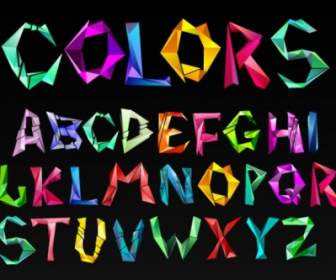 折り紙手紙の色のデザイン シリーズのベクトル