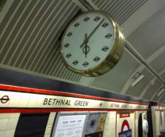 Ornate Clock On The Underground