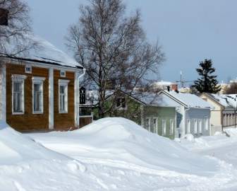 오울루 핀란드 겨울