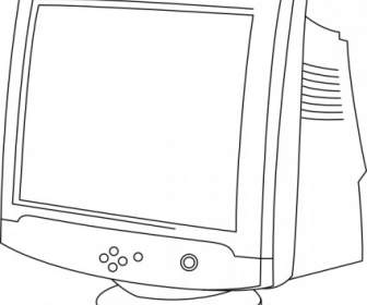 Outline Computer Monitor Clip Art