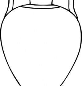 Outline Greek Amphora Clip Art