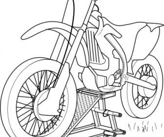 Contorno Motocicleta Elevación Clip Art