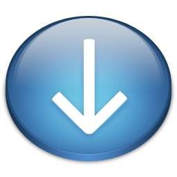 oval blue download arrow