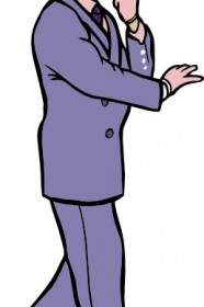 Packardjennings 空手男でファッショナブルな紫色のスーツ W クリップアートを手袋します。