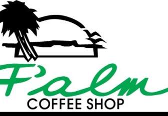 棕榈树咖啡店标志