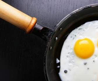 平底鍋煎的雞蛋品質圖片