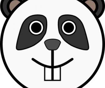 Panda Gerundet Gesicht ClipArt