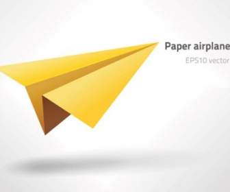Papier Flugzeug Vektor