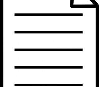 Paper Document Text Front Clip Art