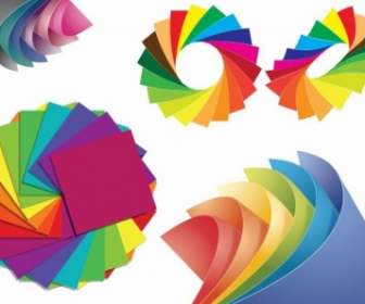 Papier In Verschiedenen Farben-Vektorgrafik