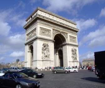 Paris France Arc De Triomphe