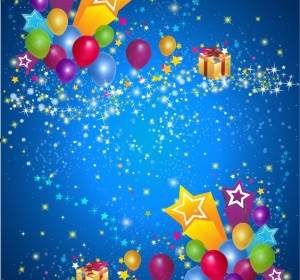 Party Star And Balloon Background