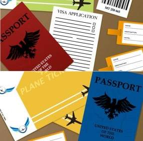 Paspor Dokumen Vektor
