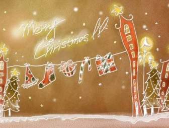 Pastelli Dipinte A Mano Natale Illustrator Psd A Strati