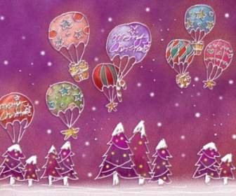 Pastelle Handpainted Weihnachten Illustrator Psd Geschichtet