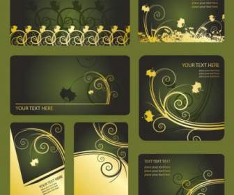 Patterns Card Template Vector
