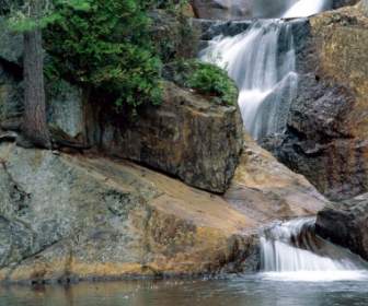 Peaceful Waters Wallpaper Waterfalls Nature