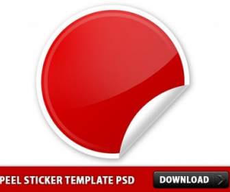 Peel Sticker Template Psd