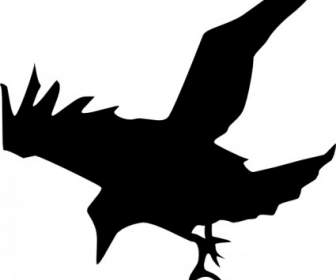 Peileppe Crow Flying Down Clip Art
