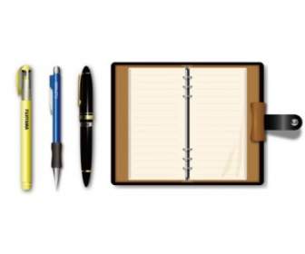 Pen And Notebook Vector