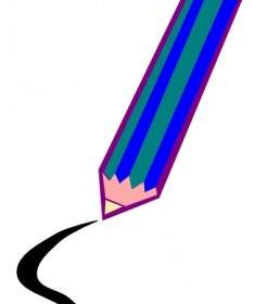 Pencil Drawing A Line Clip Art