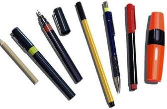 ดินสอและเครื่องหมายเวกเตอร์ฟรีปากกา