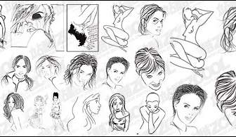 People Style Sketch Material