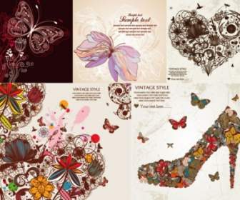 Personality Gorgeous Butterfly Pattern Vector