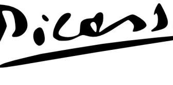 توقيع بيكاسو قصاصة فنية