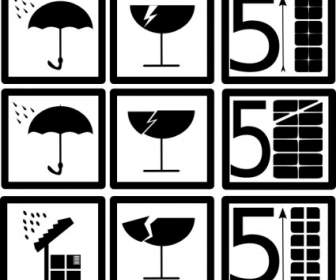Piktogramme-Regen-Wasser Gebrochen Glas ClipArt