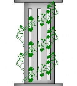 Pillar With Plant Vines Clip Art