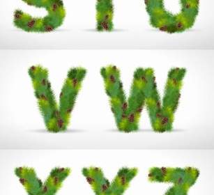 Pine Form Letters Vector