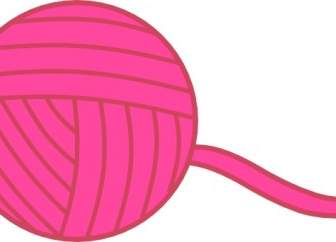 粉紅色的球的紗線剪貼畫