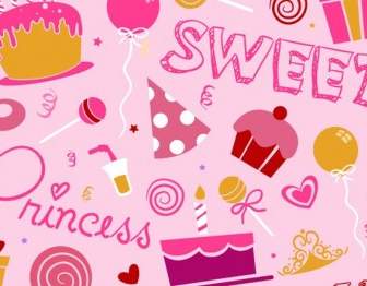 ピンクの誕生日のパターン