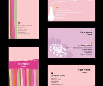 ピンクのカードの背景のベクトル